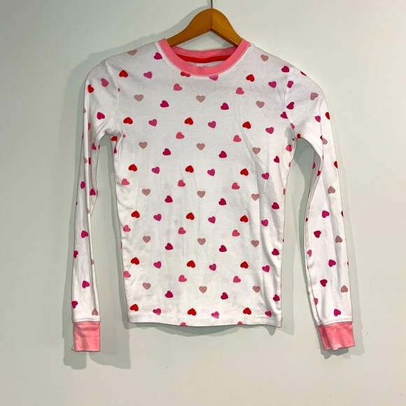 MINI BODEN Girls 12 Pajama Set Heart Print Cotton Long Sleeve Pants READ - Picture 4 of 9